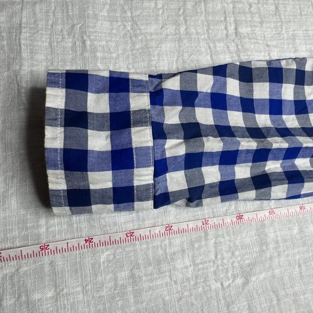 Ralph Lauren Polo Button Down Long Sleeve Blue/white  Plaid XL 18-20 Shirt